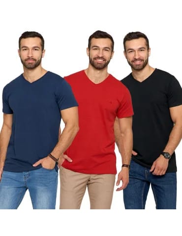 Koszulka męska T-shirt z bawełny Premium 3-pak