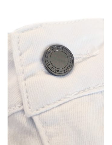 Spodnie damskie - Białe spodnie damskie jeansy skinny push up z wysokim stanem BIAŁY - produkt 9