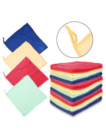 Kuchenne - Ręcznik kuchenny ścierka z mikrofibry 30x30 cm 12-pak WIELOKOLOROWY - produkt 1