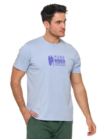 Koszulka męska T-shirt krótki rękaw z wakacyjnym napisem
