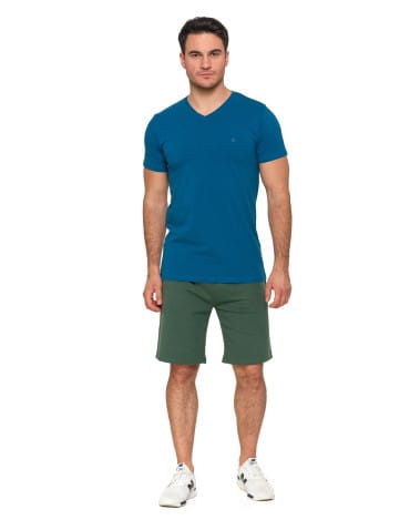 Koszulki i Tank Topy - Koszulka męska bawełna Premium T-shirt dekolt w serek CIEMNY NIEBIESKI - produkt 7