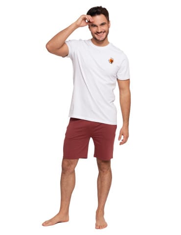 Koszulki i Tank Topy - Koszulka męska bawełniana T-shirt z haftem BIAŁY - produkt 3