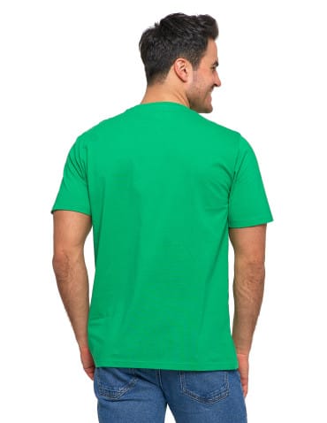 Koszulki i Tank Topy - Koszulka męska z garbusem nadruk T-shirt bawełniany ZIELONY - produkt 2