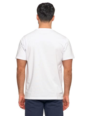 Koszulki i Tank Topy - Koszulka męska bawełniana T-shirt subtelny nadruk BIAŁY - produkt 2