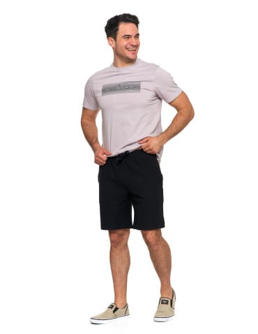Szorty męskie - Eleganckie krótkie spodenki męskie bawełniane szorty CZARNY - produkt 8