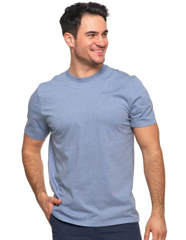 Koszulki i Tank Topy - Koszulka męska bawełniana z krótkim rękawem T-shirt NIEBIESKI - produkt 1