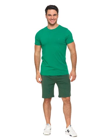 Koszulki i Tank Topy - Koszulka męska T-shirt bawełniana Premium okrągły dekolt ZIELONY - produkt 7