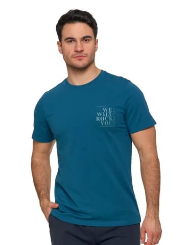 Koszulka męska t-shirt 100% bawełna zielona We Will Rock You