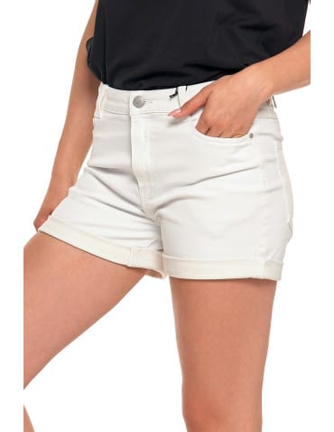 Szorty damskie letnie - Szorty damskie jeansowe krótkie spodenki na lato BIAŁY - produkt 1