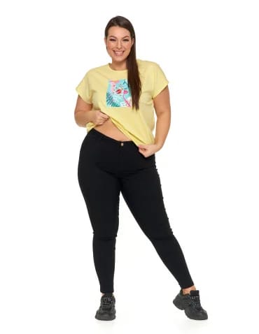Spodnie damskie - Spodnie wiskozowe damskie eleganckie CZARNY - produkt 1