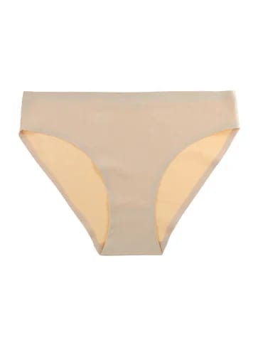 Majtki figi - Majtki laserowo cięte bezszwowe figi mini bikini BEŻOWY - produkt 1