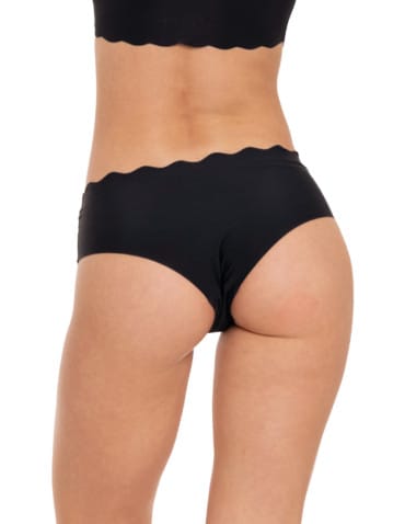 Majtki figi - Majtki damskie bezszwowe figi bikini CZARNY - produkt 3