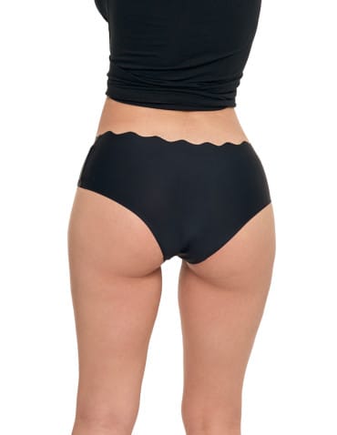 Majtki figi - Majtki damskie bezszwowe figi bikini CZARNY - produkt 6