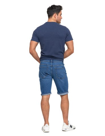 Szorty męskie - Krótkie spodenki męskie jeansowe granatowe JEANS - produkt 2