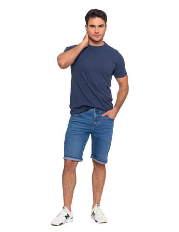 Szorty męskie - Krótkie spodenki męskie jeansowe granatowe JEANS - produkt 7
