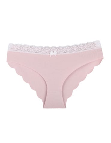 Majtki figi - Majtki damskie figi bikini laserowo cięte z koronką 12-pak WIELOKOLOROWY - produkt 4