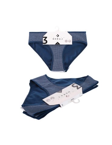 Majtki figi - Majtki figi damskie bawełniane bikini klasyczne 3-pak WIELOKOLOROWY - produkt 6