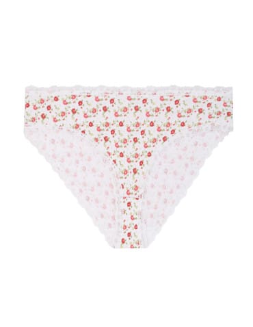 Majtki figi - Majtki damskie figi bikini bawełniane z koronką 6-pak WIELOKOLOROWY - produkt 3