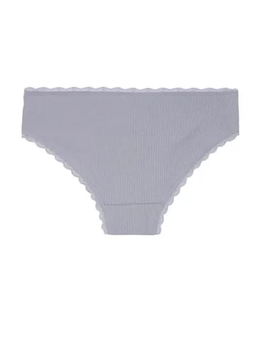 Majtki damskie figi bikini prążkowane z koronką 6-pak  - produkt 2