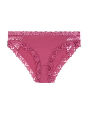 Majtki figi bikini damskie bawełniane z koronką 6-pak - WIELOKOLOROWY - produkt 2