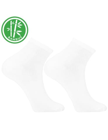 Skarpetki za kostkę - Skarpety męskie bambusowe 3-pak BIAŁY - produkt 2