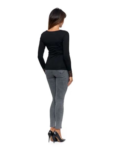 Spodnie jeansy damskie typu skinny elastyczne - produkt 2