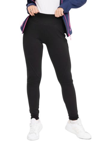 Legginsy damskie - Ocieplane legginsy damskie z wysokim stanem czarne CZARNY - produkt 2