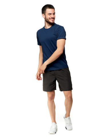 Koszulki i Tank Topy - Koszulka męska bawełniana T-shirt GRANATOWY - produkt 2