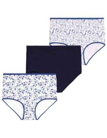 Majtki figi - Figi damskie maxi bikini Plus Size 3-pak WIELOKOLOROWY - produkt 1