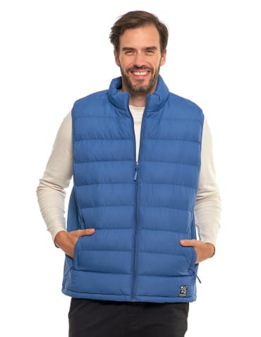 Kurtki i kamizelki - Męski bezrękawnik pikowana kamizelka JEANS - produkt 1