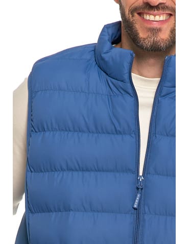Kurtki i kamizelki - Męski bezrękawnik pikowana kamizelka JEANS - produkt 7