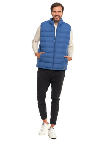 Kurtki i kamizelki - Męski bezrękawnik pikowana kamizelka JEANS - produkt 10