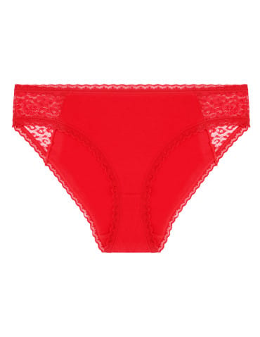 Majtki figi - Damskie majtki figi bikini bawełniane z koronką 3-pak WIELOKOLOROWY - produkt 3