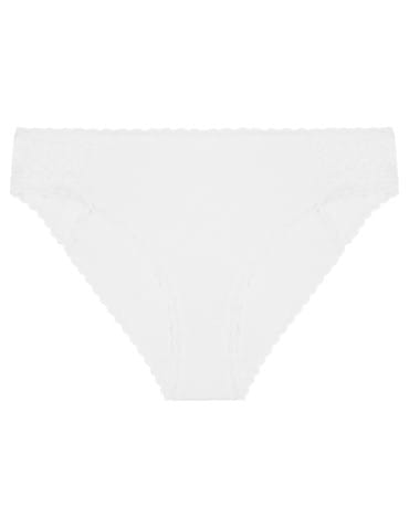 Majtki figi - Damskie majtki figi bikini bawełniane z koronką 3-pak WIELOKOLOROWY - produkt 5