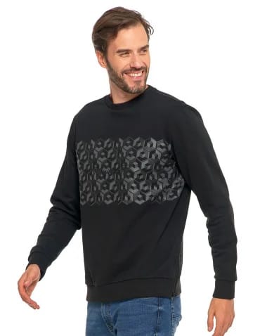 Męska bluza bawełniana z nadrukiem bez kaptura  - produkt 2