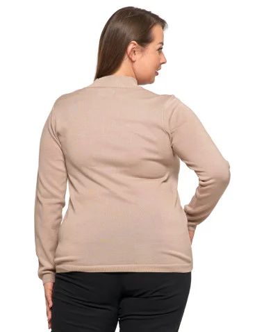 Damski sweter półgolf z długim rękawem z wiskozą - produkt 2