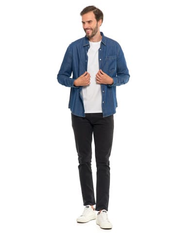 Koszulki i Tank Topy - Klasyczna męska koszula jeansowa JEANS - produkt 12