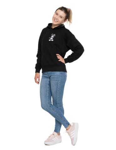 Bluzy damskie - Ocieplana bluza damska Mickey z kapturem CZARNY - produkt 5