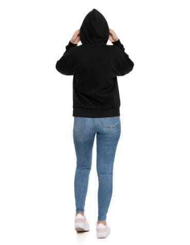 Bluzy damskie - Ocieplana bluza damska Mickey z kapturem CZARNY - produkt 10