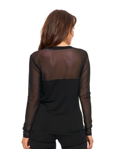 Elegancka bluzka damska z siateczkowymi wstawkami - produkt 2