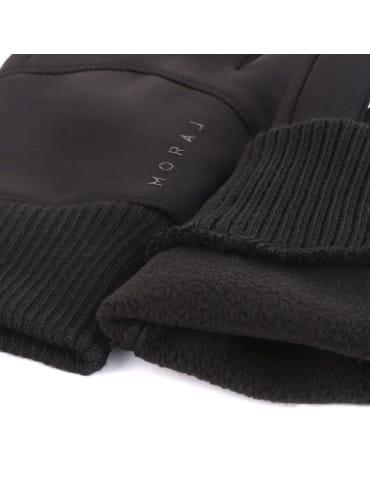 Rękawiczki - Czarne rękawiczki męskie sportowe typu Softshell dotykowe CZARNY - produkt 3
