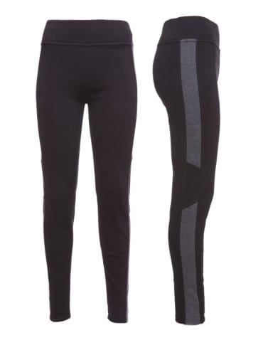 Legginsy damskie - Legginsy damskie ocieplane z wysokim stanem CZARNY - produkt 5