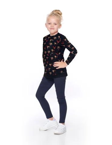 Odzież - Bluza dziecięca wzór w renifery CZARNY - produkt 1