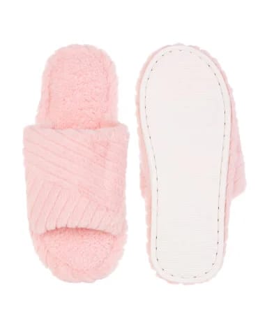 Kapcie damskie przytulne z miękkiego materiału  - produkt 2