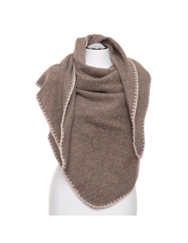 Szale i chusty - Ciepła chusta damska boho BRĄZOWY - produkt 5