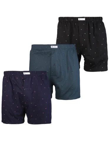 Majtki bokserki męskie bawełniane luźne Plus Size 3-pak