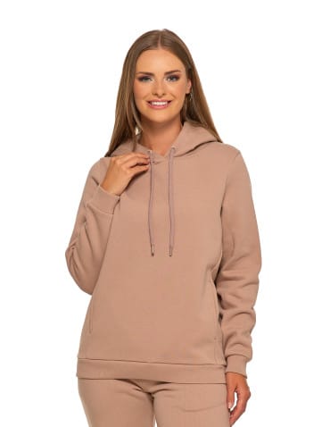 Bluza damska dresowa ocieplana z kapturem