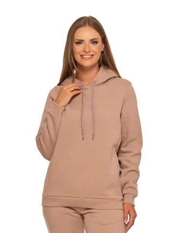 Bluza damska dresowa ocieplana z kapturem