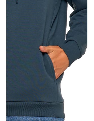 Bluzy damskie - Bluza damska dresowa ocieplana z kapturem GRANATOWY - produkt 4