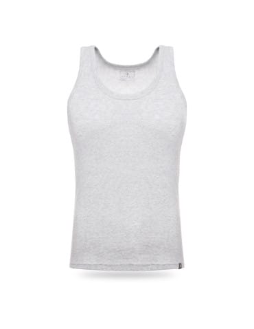 Podkoszulki - Podkoszulka męska bawełniana typu tank top na ramiączkach JASNY SZARY - produkt 2